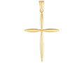Finejewelers 14 Kt Yellow Gold Edged Fancy Cross Pendant Necklace 18 inch chain
