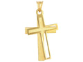 Finejewelers 14 Kt Yellow Gold 17x32mm Satin Cross Pendant Necklace 18 inch chain