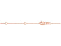 Finejewelers 14 Kt Rose Gold 18 Inch Rose 0.9mm Extenders At 16 Inch and 17 Inch Classic Cable Chain Necklace