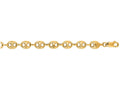 Finejewelers 14 Kt Yellow Gold 7 Inch 6.9mm Bright Cut Puffeded Mariner Bracelet Chain With Fancy Lobster Clasp