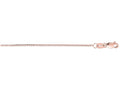 Finejewelers 14 Kt Rose Gold 16 Inch 0.8mm Classic Box Chain Necklace With Lobster Clasp