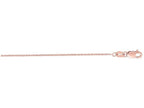 Finejewelers 14 Kt Rose Gold 16 Inch 1.1mm Bright Cut Cable Link Chain Necklace With Spring Ring Clasp