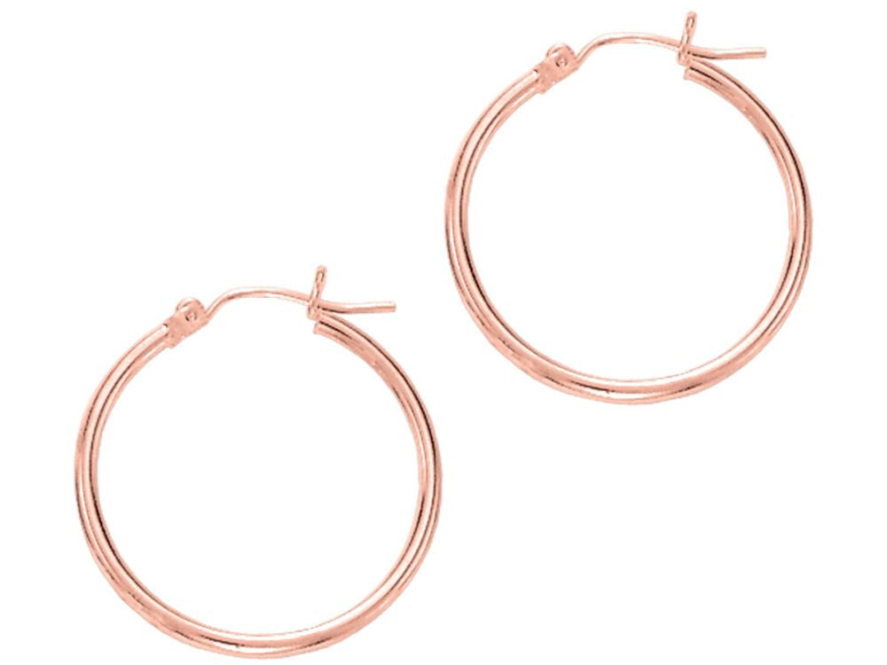 Finejewelers 14 Kt Rose Gold 2x25mm Super Lite Tube Earring