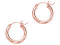 Finejewelers 14 Kt Rose Gold 3x15mm Round Tube Hoop Earring