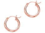 Finejewelers 14 Kt Rose Gold 3x15mm Round Tube Hoop Earring
