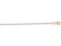 Finejewelers 14 Kt Rose Gold 16 Inch 1.5mm Solid Bright Cut Royal Rope Chain Necklace With Lobster Clasp