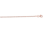 Finejewelers 14 Kt Rose Gold 16 Inch 1.5mm Solid Bright Cut Royal Rope Chain Necklace With Lobster Clasp