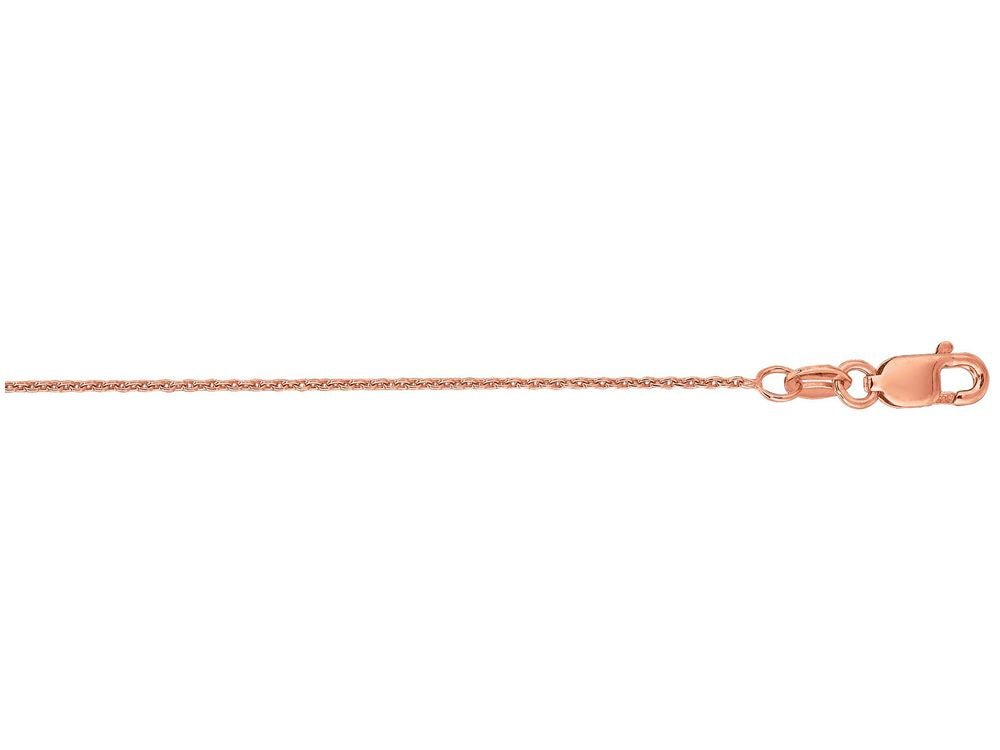 Finejewelers 14 Kt Rose Gold 16 Inch Cable Chain Necklace 0.7mm W/lobster Clasp