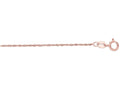 Finejewelers 14 Kt Rose Gold 16 Inch 1.0mm Bright Cut Singapore Chain Necklace With Spring Ring Clasp