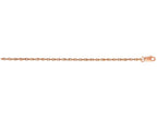 Finejewelers 14 Kt Rose Gold 18 Inch Rose 0.78mm Lobster Carded Rope Chain Necklace With Lobster Clasp