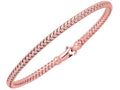 Finejewelers 14 Kt Rose Gold 7.25 Inch by 2.8mm Round Basket Weaved Bangle With Lobster Clasp