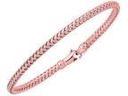 Finejewelers 14 Kt Rose Gold 7.25 Inch by 2.8mm Round Basket Weaved Bangle With Lobster Clasp