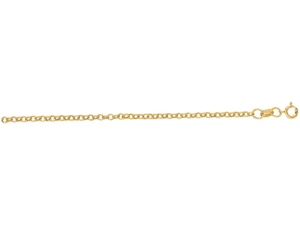 Finejewelers 14 Kt Yellow Gold 16 Inch 2.0mm Bright Cut Rolo Chain Necklace With Spring Ring Clasp