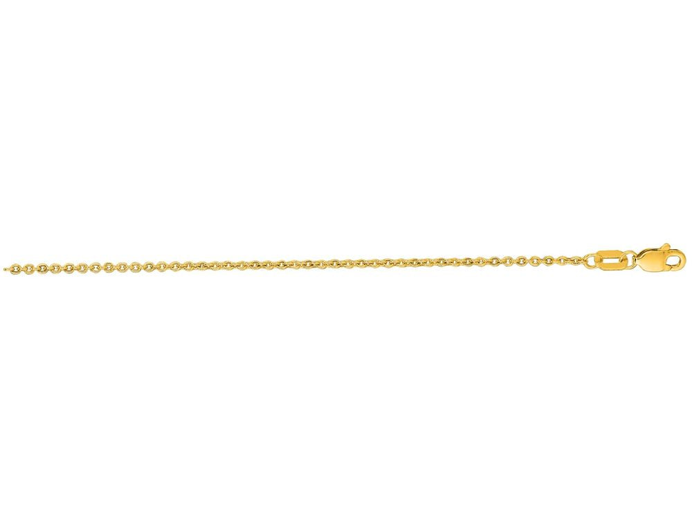 Finejewelers 14 Kt Yellow Gold 16 Inch 1.5mm Bright Cut Forsantina Chain Necklace With Lobster Clasp