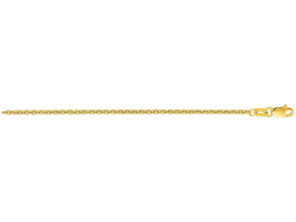 Finejewelers 14 Kt Yellow Gold 16 Inch 1.9mm Bright Cut Forsantina Chain Necklace With Lobster Clasp