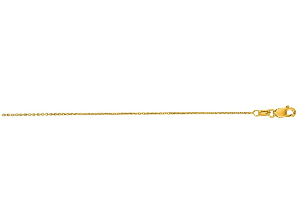 Finejewelers 14 Kt Yellow Gold 18 Inch 0.5mm Round Cable Chain Necklace With Lobster Clasp