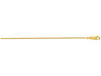Finejewelers 14 Kt Yellow Gold 16 Inch 1.5mm Bright Cut Round Cable Link Chain Necklace Lobster Clasp