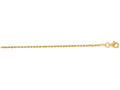 Finejewelers 14 Kt Yellow Gold 7 Inch 1.5mm Solid Bright Cut Royal Rope Bracelet Chain With Lobster Clasp