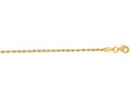 Finejewelers 14 Kt Yellow Gold 10 Inch 2.0mm Solid Bright Cut Royal Rope Chain With Lobster Clasp