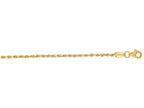 Finejewelers 14 Kt Yellow Gold 10 Inch 2.0mm Solid Bright Cut Royal Rope Chain With Lobster Clasp