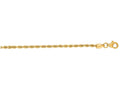 Finejewelers 14 Kt Yellow Gold 16 Inch 2.5mm Solid Bright Cut Royal Rope Chain Necklace Lobster Clasp