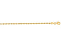 Finejewelers 14 Kt Yellow Gold 7 Inch 2.5mm Solid Bright Cut Royal Rope Bracelet Chain With Lobster Clasp