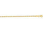 Finejewelers 14 Kt Yellow Gold 7 Inch 2.5mm Solid Bright Cut Royal Rope Bracelet Chain With Lobster Clasp