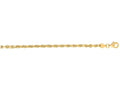 Finejewelers 14 Kt Yellow Gold 7 Inch 3.0mm Solid Bright Cut Royal Rope Bracelet Chain With Lobster Clasp