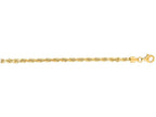 Finejewelers 14 Kt Yellow Gold 7 Inch 3.0mm Solid Bright Cut Royal Rope Bracelet Chain With Lobster Clasp
