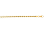 Finejewelers 14 Kt Yellow Gold 18 Inch 3.5mm Solid Bright Cut Royal Rope Chain Necklace Lobster Clasp