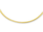 Finejewelers 14 Kt Two Tone Gold 16 Inch 2.5mm Bright Cut Reversible Omega Necklace With Lobster Clasp