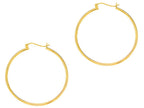 Finejewelers 14 Kt Yellow Gold 2.0x45mm Round Tube Hoop Earring