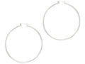 Finejewelers 14 Kt White Gold 2.0x60mm Round Tube Hoop Earring