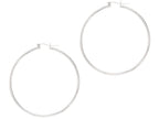 Finejewelers 14 Kt White Gold 2.0x60mm Round Tube Hoop Earring