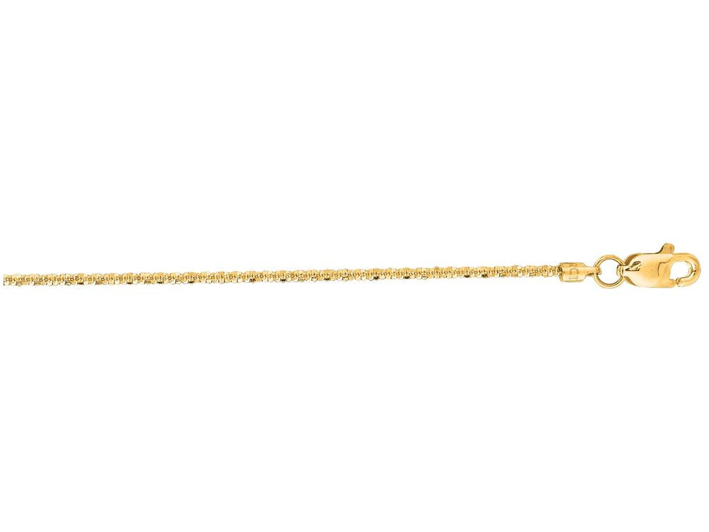 Finejewelers 14 Kt Yellow Gold 16 Inch 1.1mm Bright Cut Sparkle Chain Necklace With Lobster Clasp
