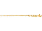 Finejewelers 14 Kt Yellow Gold 10 Inch 1.5mm Bright Cut Sparkle Chain Anklet With Lobster Clasp