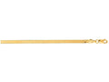Finejewelers 14 Kt Yellow Gold 7 Inch 3.0mm Bright Cut Imperial Her Ringbone Bracelet Chain With Lobster Clasp