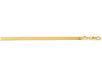 Finejewelers 14 Kt Yellow Gold 7 Inch 3.0mm Bright Cut Imperial Her Ringbone Bracelet Chain With Lobster Clasp