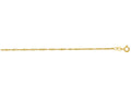 Finejewelers 14 Kt Yellow Gold 10 Inch 1.5mm Bright Cut Singapore Chain Anklet With Spring Ring Clasp