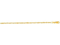 Finejewelers 14 Kt Yellow Gold 7 Inch 2.1mm Bright Cut Singapore Bracelet Chain With Lobster Clasp