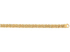 Finejewelers 14 Kt Yellow Gold 7.25 Inch 7.2mm Byzantine Fancy Bracelet With Pear Shape Clasp
