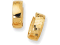 Finejewelers 14 Kt Yellow Gold Bright Cut 5.0mm Textured Snuggable Earring