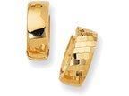 Finejewelers 14 Kt Yellow Gold Bright Cut 5.0mm Textured Snuggable Earring