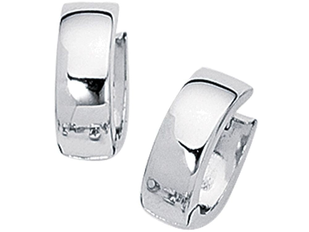 Finejewelers 14 Kt White Gold All 5.0mm Snuggable Earring