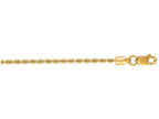 Finejewelers 14 Kt Yellow Gold 16 Inch 1.5mm Bright Cut Solid Rope Chain Necklace With Lobster Clasp