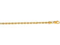 Finejewelers 14 Kt Yellow Gold 8 Inch 3.0mm Bright Cut Solid Rope Bracelet Chain With Lobster Clasp