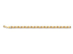 Finejewelers 14 Kt Two Tone Gold 7.25 Inch Graduated Weaved Type Bracelet With Pear Shape Clasp