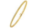 Finejewelers 14 Kt Yellow Gold 7.25 Inch Round Basket Weaved Bangle With Lobster Clasp