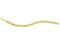 Finejewelers 14 Kt Two Tone Gold 7.25 Inch Bright Cut Heart Type Fancy Two-tone Bracelet Pear Shape Clasp
