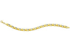 Finejewelers 14 Kt Two Tone Gold 7.25 Inch Bright Cut Heart Type Fancy Two-tone Bracelet Pear Shape Clasp